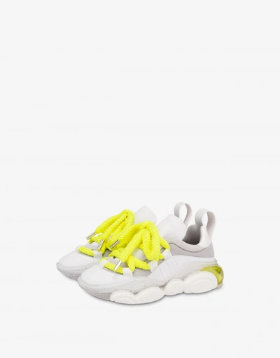 Moschino Bubble Teddy Shoes With Maxi Laces In White