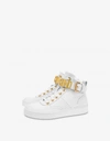 MOSCHINO NAPPA LEATHER BASKET SNEAKERS