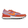 Nike Orange & Purple Waffle One Sneakers In Orange/red/purple