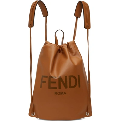 Fendi Logo压纹抽绳背包 In F1dz9 Bra