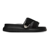 ALEXANDER MCQUEEN BLACK LOGO SLIDES