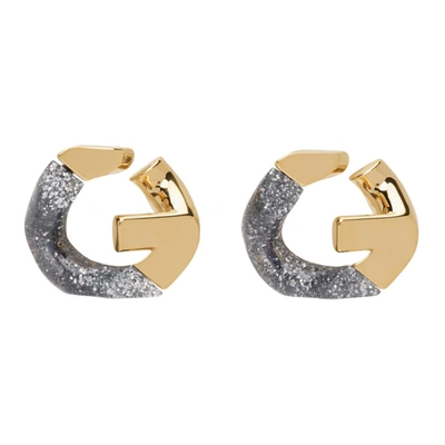 Givenchy Gold & Silver G Chain Earrings