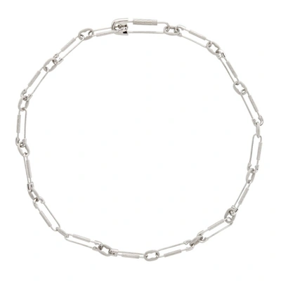 Givenchy Clip G Necklace In Silver Color