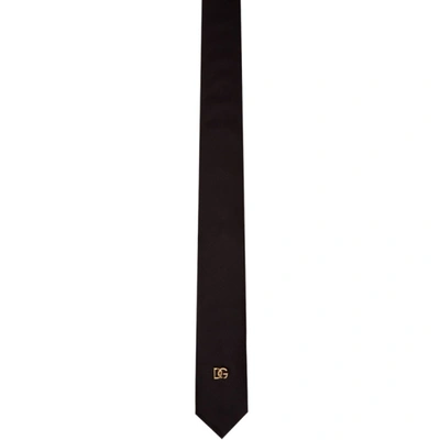 Dolce & Gabbana Dolce E Gabbana Men's Gt149egev14n0000 Black Silk Tie