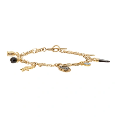 Isabel Marant Gold & Black It's All Right Bracelet