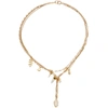 ISABEL MARANT GOLD & WHITE IT'S ALL RIGHT LAYERED NECKLACE