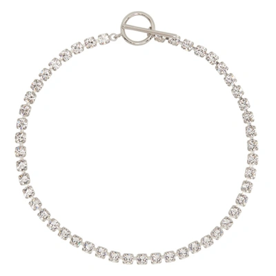 Isabel Marant Crystal-embellished Tennis Necklace In Silver