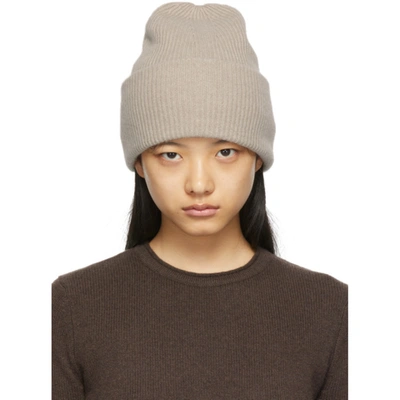 Lisa Yang Neutral Stockholm Cashmere Beanie Hat In Sand