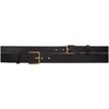 ALEXANDER MCQUEEN BLACK DOUBLE BUCKLE BELT