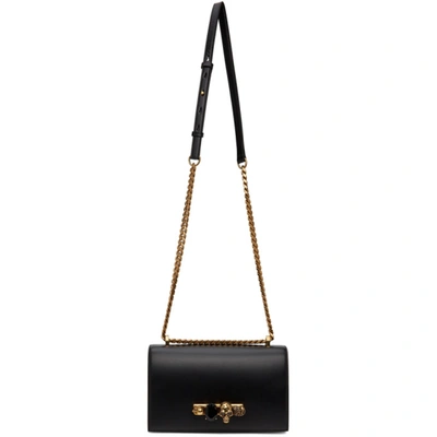 Alexander Mcqueen Black Mini Embellished Leather Shoulder Bag