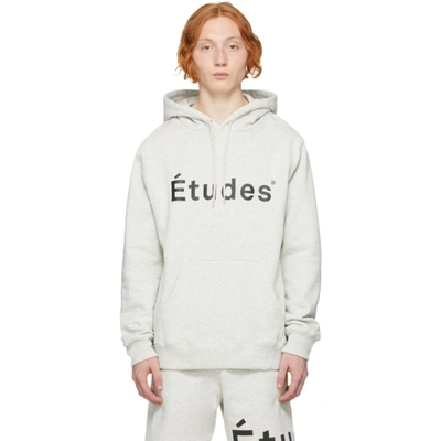 Etudes Studio Etudes Klein Logo Print Hoodie In Heather Grey