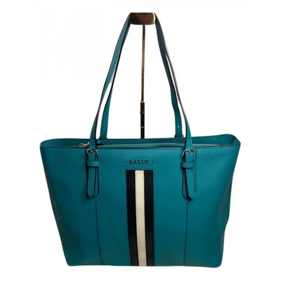 Pre-owned Bally Leather Tote In Blue