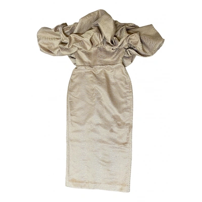 Pre-owned Acler Mid-length Dress In Ochre