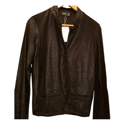 Pre-owned Agnès B. Glitter Shirt In Black