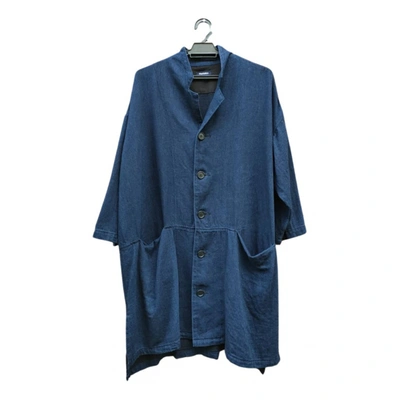 Pre-owned Issey Miyake Cardi Coat In Blue