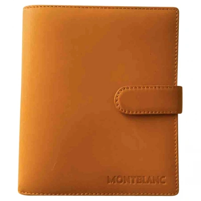 Pre-owned Montblanc Leather Diary In Yellow