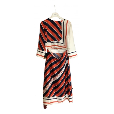 Pre-owned Elisabetta Franchi Silk Mid-length Dress In Multicolour
