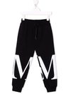 Msgm Logo-print Cotton Track Pants In Black