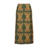 La Doublej Tiger Tiles-print Wool-blend Pencil Skirt In Tiger Tiles