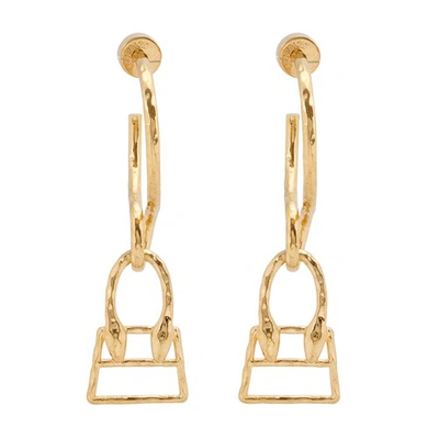 Jacquemus Chiquita Hoops In Raw Gold