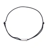 Le Gramme 3g Polished Sterling Silver Black Cord Bracelet Segment In Black