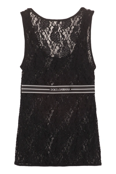 Dolce & Gabbana Lace Top In Black