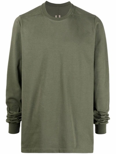 Rick Owens Olive-green Crew-neck Pullover