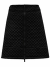 Moncler High-rise Quilted Miniskirt In Nero