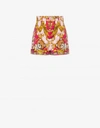 Moschino Ladies Fantasia Rosa Teddy Scarf High-waisted Shorts In Pink