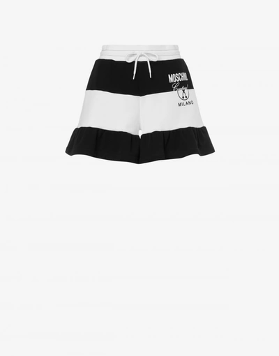 Moschino Black & White Fleece Shorts