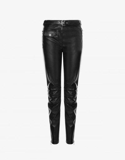 Moschino Biker Trousers In Black