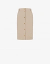 Moschino Button-up Midi Skirt In Light Brown