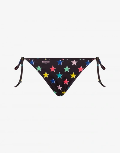 Moschino All-over Stars Beach Briefs In Black