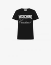 MOSCHINO CRYSTAL LOGO JERSEY T-SHIRT