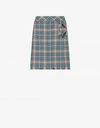 BOUTIQUE MOSCHINO CHECK SKIRT WITH FROGS