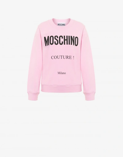 Moschino Women's Pink Cotton Sweatshirt In Yellow