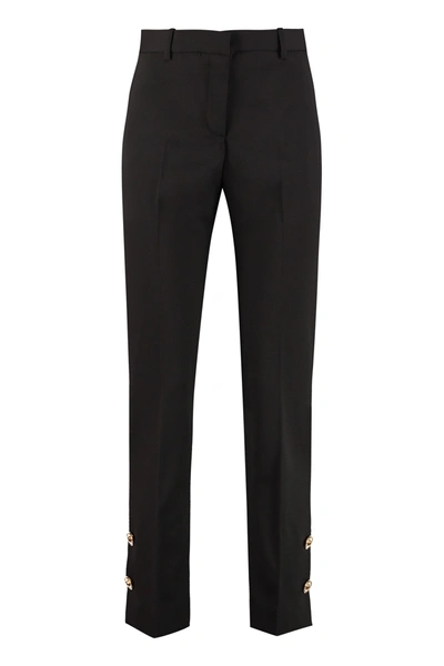 Versace Button Embellished Pants In Black