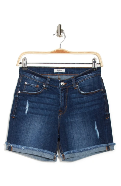 Kensie Single Roll Cuffed Shorts In Rivers W D