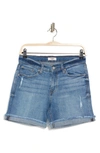 Kensie Single Roll Cuffed Shorts In Marinawdes
