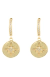 Eye Candy Los Angeles North Star Drop Earrings In Gold