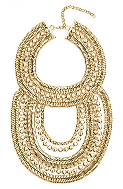 Eye Candy Los Angeles Cleo Statement Necklace In Gold