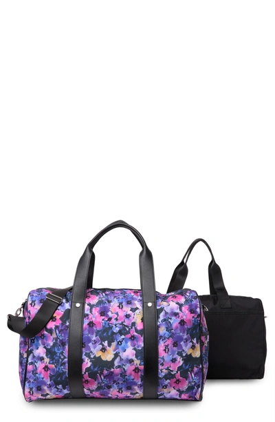 Madden Girl 2-for-1 Nylon Weekend Bag In Black Floral ModeSens