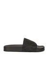 Bottega Veneta Intrecciato-effect Slides In Black