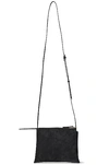 The Row Nu Twin Small Suede Shoulder Bag In Black