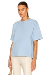 Acne Studios Logo-print Crew Neck T-shirt In Sky Blue