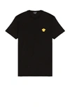 Versace Medusa Minimalist Crew Neck T-shirt In Black