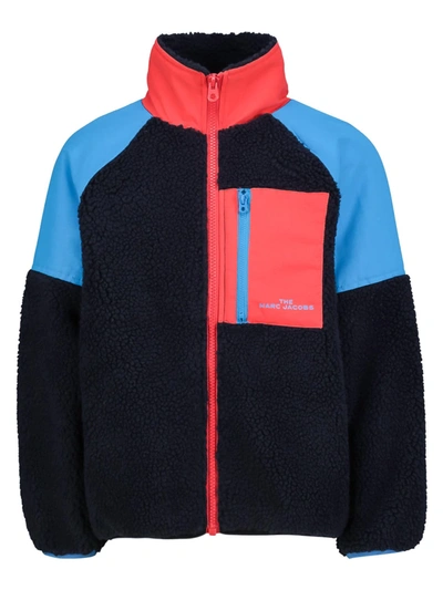The Marc Jacobs Kids' Logo Colour-block Bomber Jacket In Blue