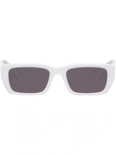 Palm Angels Palm Squared Acetate Sunglasses In White