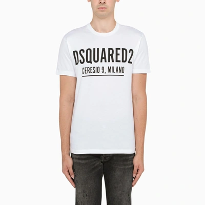 Dsquared2 Ceresio 9 Print Cotton Jersey T-shirt In White