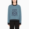 LOEWE LIGHT BLUE/BLUE ANAGRAM-EMBROIDERY SWEATSHIRT,S359341XAPCO-J-LOEW-4263